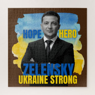 Puzzle Zelensky Hope Héros Ukraine forte