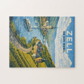 Puzzle Zell Germany Vintage Travel Art (Horizontal)
