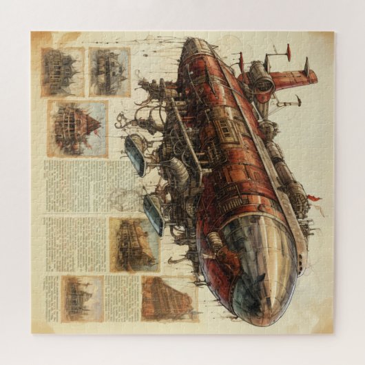 Puzzle Zeppelin Steampunk vintage (11) (Horizontal)