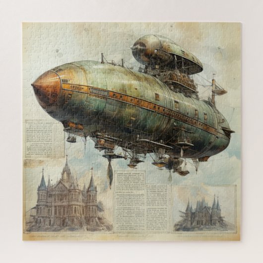 Puzzle Zeppelin Steampunk vintage (7) (Vertical)