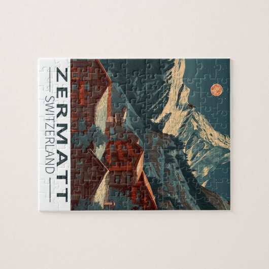 Puzzle Zermatt Matterhorn Vintage voyage (Horizontal)