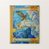 Puzzle Zeus avec aigle et éclair dans la porte du temple (Vertical)