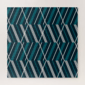 Puzzle zigzag Abstrait : élégant vintage géométrique. (Horizontal)