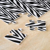 Puzzle Zigzag Abstrait noir et blanc (Côté)