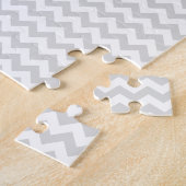 Puzzle Zigzag au loin - blanc et gris-clair (Côté)