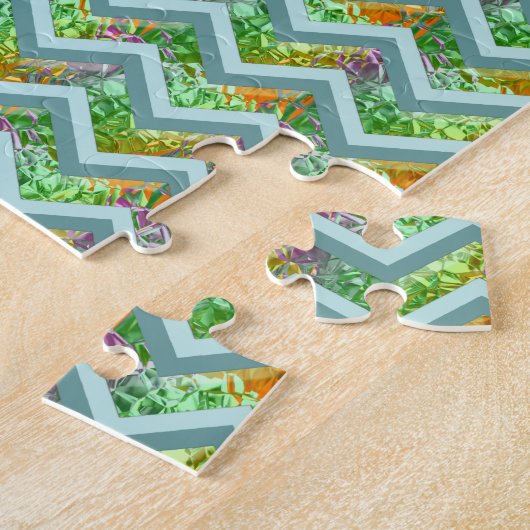 Puzzle ZigZag en verre tendu (Côté)