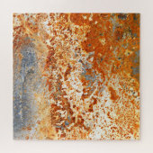 Puzzle zinc rouillé : arrière - plan de texture grunge. (Horizontal)