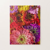 Puzzle Zinnia Bouquet (Vertical)
