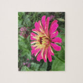 Puzzle ZINNIA - Vibrant Pink and Cream - (Vertical)