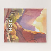 Puzzle Zion National Park | Travel Watercolor (Horizontal)