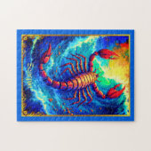 Puzzle Zodiac Sign Scorpio Emerging from Deep Waters (Horizontal)