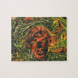 Puzzle Zombies Halloween vintage, street art graffiti