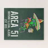 Puzzle Zone 51 Gag Cadeau OVNI Drunk Alien illégal (Horizontal)