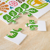 Puzzle Zoo des éléphants de Safari coloré sur la jungle (Côté)