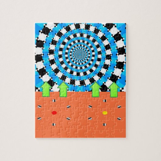 Puzzles Abstrait bleu noir orange (Vertical)