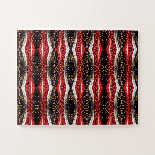 Puzzles Abstrait Rouge Noir Blanc (Horizontal)