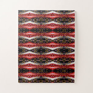 Puzzles Abstrait Rouge Noir Blanc