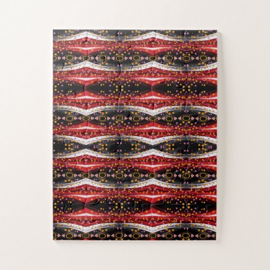 Puzzles Abstrait Rouge Noir Blanc (Vertical)