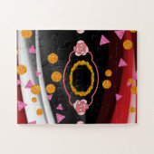 Puzzles Abstrait Rouge Noir Blanc (Horizontal)