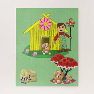 Puzzles Agriculteur Vache Porcs Ferme
