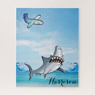 Puzzles Airplane Ocean Shark Legpuzzel