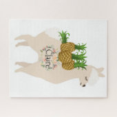Puzzles Ananas Blanches Llamas Fruit Floral (Horizontal)