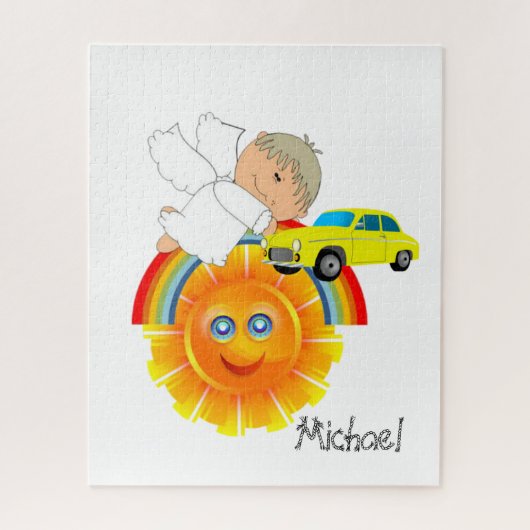 Puzzles Angel Sun Rainbow Cars (Vertical)