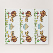 Puzzles Ants Pomme tarte Papillon en herbe (Horizontal)