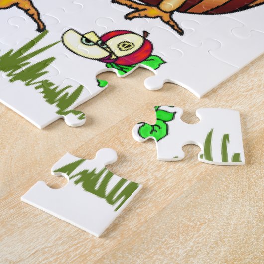 Puzzles Ants Pomme tarte Papillon en herbe (Côté)