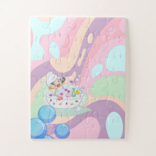 Puzzles Baby shower Pastel
