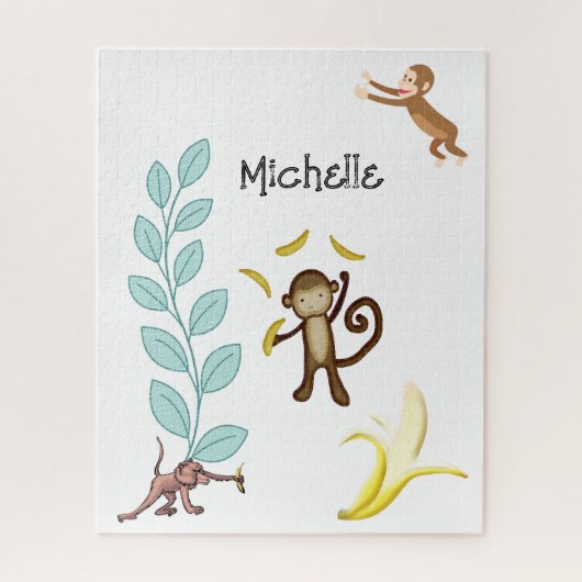 Puzzles Bananes Singes Feuilles (Vertical)