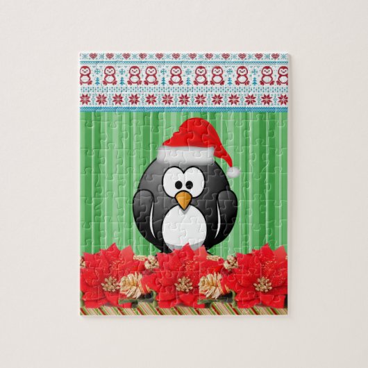Puzzles Bande Verte, Pingouin Noël (Vertical)