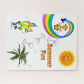 Puzzles Beach Amusement Rainbow Giraffe (Horizontal)