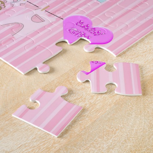 Puzzles Bébé Grille Fille rose (Côté)