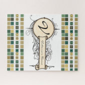 Puzzles beige vert victorien (Horizontal)