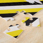Puzzles Black Jaune White Stripe Swans (Côté)