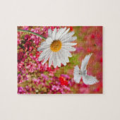 Puzzles Blanc Daisy Dove Rose Floral (Horizontal)