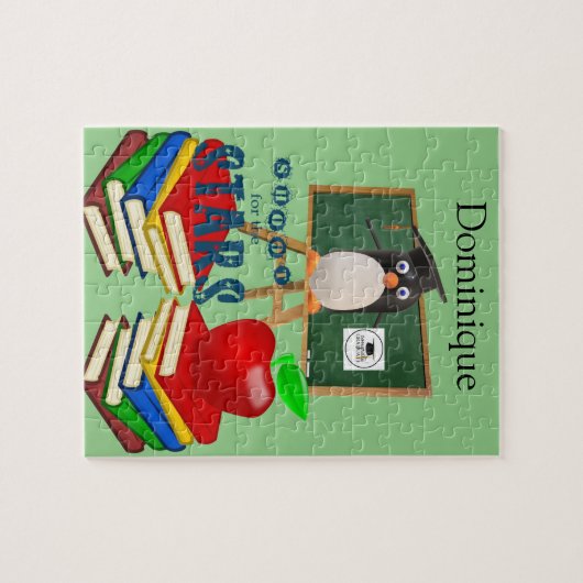 Puzzles blanc et noir Penguin School Student (Horizontal)