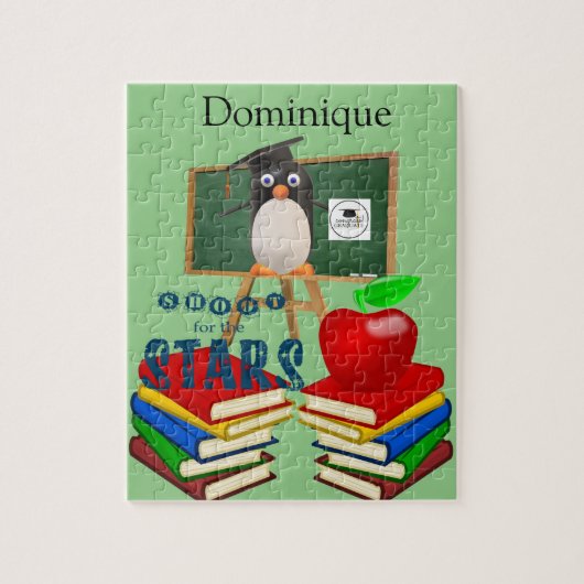 Puzzles blanc et noir Penguin School Student (Vertical)