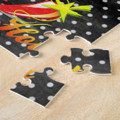 Puzzles Blanc Polkadot Noir Poivrons Sombrero (Côté)
