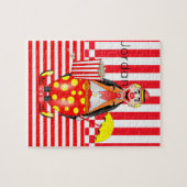 Puzzles Blanc Rouge Gris Clown Popcorn (Horizontal)