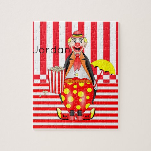 Puzzles Blanc Rouge Gris Clown Popcorn (Vertical)