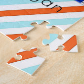 Puzzles Bleu Orange Bleu Bande Aztèque (Côté)