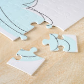 Puzzles Blue Elephant Nuages Floral (Côté)