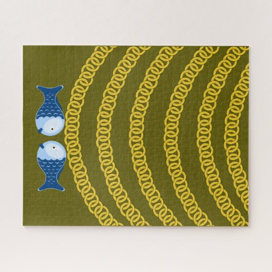 Puzzles Blue Fish (Horizontal)