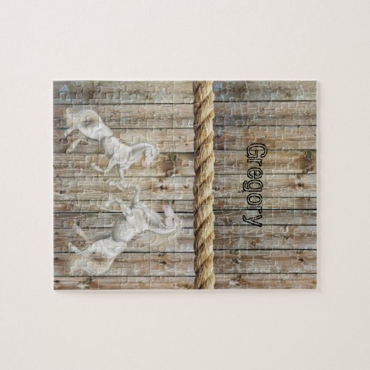 Puzzles Bois Chevaux blancs (Horizontal)