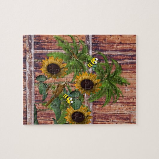 Puzzles Bois rustique bourdons (Horizontal)