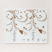 Puzzles Brown Floral Home Sweet Home (Horizontal)