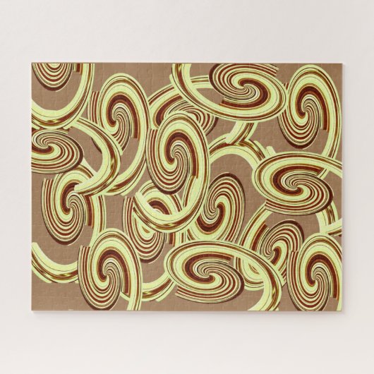 Puzzles Brown Swirl Pattern Legpuzzel (Horizontaal)