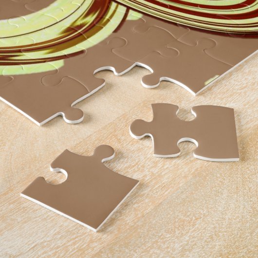 Puzzles Brown Swirl Pattern Legpuzzel (Zijkant)